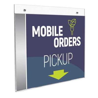 Deflect-O Classic Image Document Holder, 8.5" x 11", Horizontal, Wall Mounted, Clear Plastic (68301)