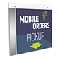 Deflecto Classic Image Wall Mount Sign Holder, 11" x 8.5", Clear Plastic (68301)
