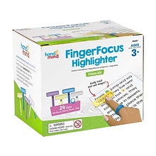 hand2mind FingerFocus Highlighters, Assorted Colors, 24/Set (91497)