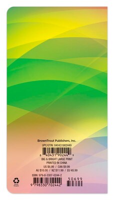 2026-2027 BrownTrout Big & Bright Large Print 3.5 x 6.5 Monthly Planner (9798330702442)