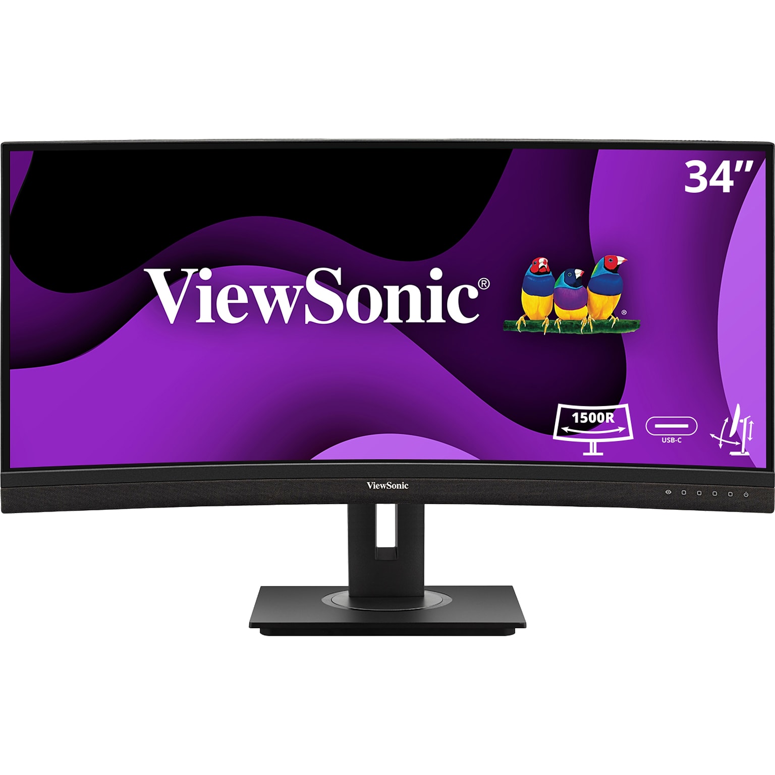 ViewSonic 34 Curved 100 Hz LED Monitor, Black (VG3456C)