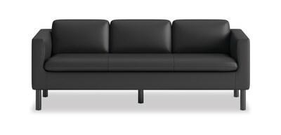 HON Parkwyn 77" Polyurethane Sofa, Black (HVLVL3.BLK01)