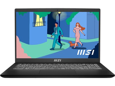 MSI Modern 15 B12M-433US 15.6 Laptop, Intel Core i3-1215U, 8GB Memory, 512GB SSD, Windows 11 (MOD1512433)
