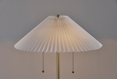 Adesso Ophelia 60" Antique Brass Floor Lamp with Empire Shade (9403-21)