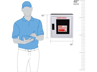 First Aid Only Right Response Bleeding Control Cabinet with Multiple Victim Tote, California AB2260, without Alarm (91536)