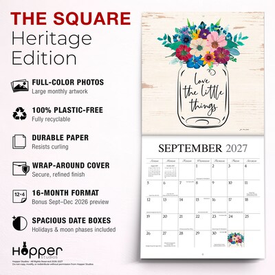 2027 BrownTrout Love the Journey 12" x 12" Monthly Wall Calendar (9781773728889)