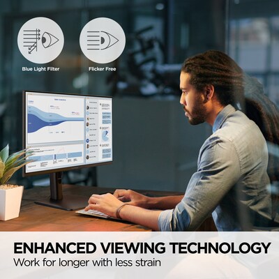 ViewSonic Ergonomic 22" FHD 120Hz LCD Monitor, Adjustable, Universal Docking Station, Black (VG2242)