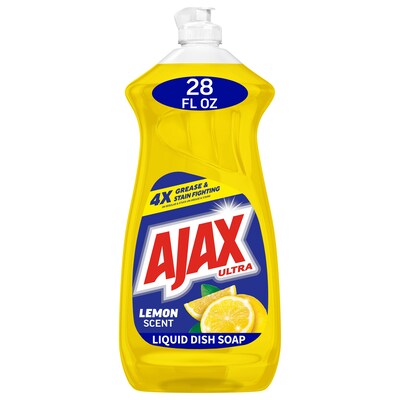 Ajax Super Degreaser Dish Soap, Lemon, 28 oz. (144673)