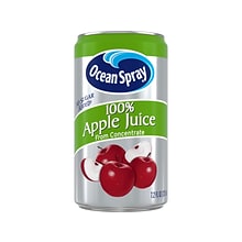 Ocean Spray 100% Apple Juice, No Sugar Added, 7.2 fl. oz., 24 Cans/Carton (2218)