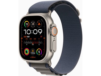 Apple Watch Ultra 2 (GPS + Cellular) Smartwatch, 49mm, Titanium Case with Alpine Loop, Small  (MREK3