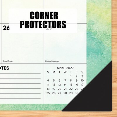 2027 Willow Creek Rainbow Gradient 17" x 12" Monthly Desk Pad Calendar, Assorted Colors (66515)