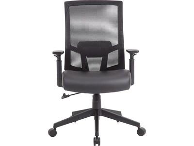 Boss Mesh/Vinyl Swivel Task Chair, Black (B6044AM-BK)