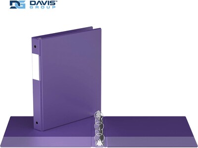 Davis Group Premium Economy 1" 3-Ring Non-View Binders, Purple, 6/Pack (2311-69-06)