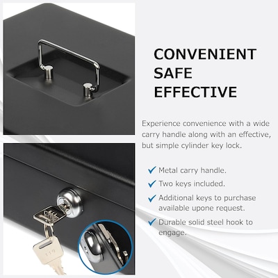 CARL Tiered Door Level Cash Box, Black (CB-2011)