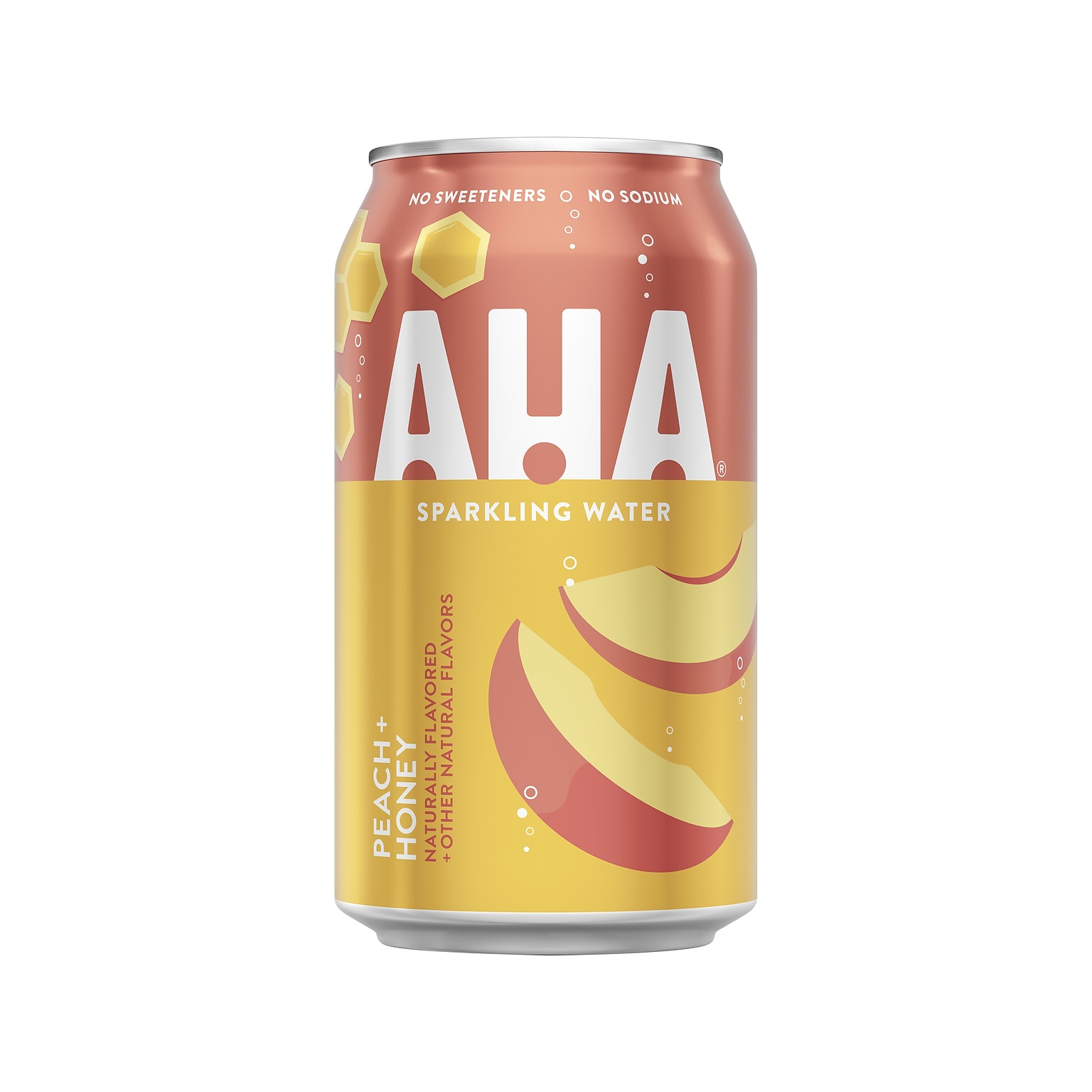 AHA Peach + Honey Sparkling Water, 12 fl. oz., 24 Cans/Pack (49000532562)