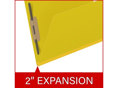 Medical Arts Press Pressboard Classification Folder, 2" Expansion, Letter Size, Yellow, 25/Box