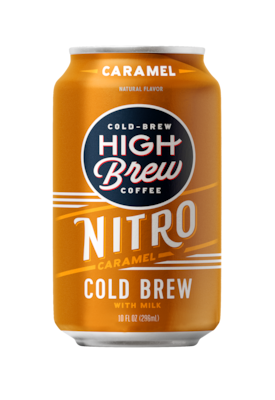 High Brew Nitro Caramel Cold Brew Coffee with Milk, 10 oz., 12/Carton (80577)