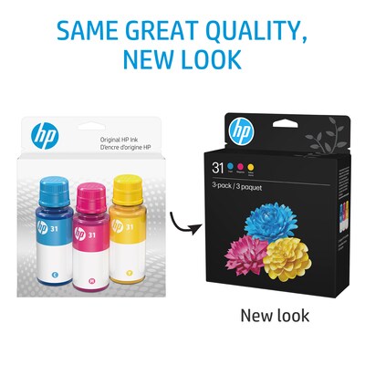 HP 31 Cyan/Magenta/Yellow Standard Yield Ink Cartridge Refill (9C228AN)