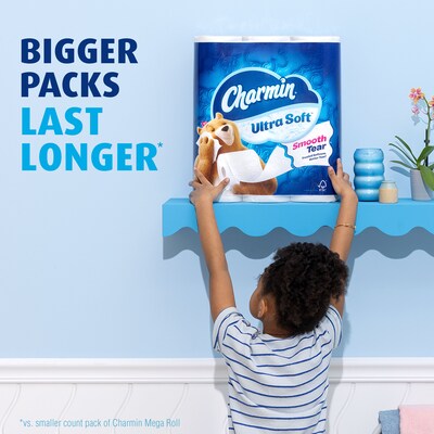 Charmin Ultra Soft Mega Toilet Paper, 220 Sheets/Roll, 24 Rolls/Pack (88000)