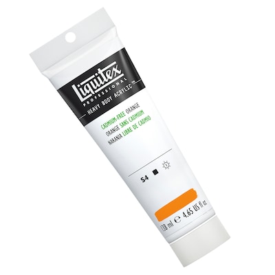 Liquitex Professional Heavy Body Acrylic Paint Tube, Cadmium Free Orange, 138 mL (LIQ1138892)