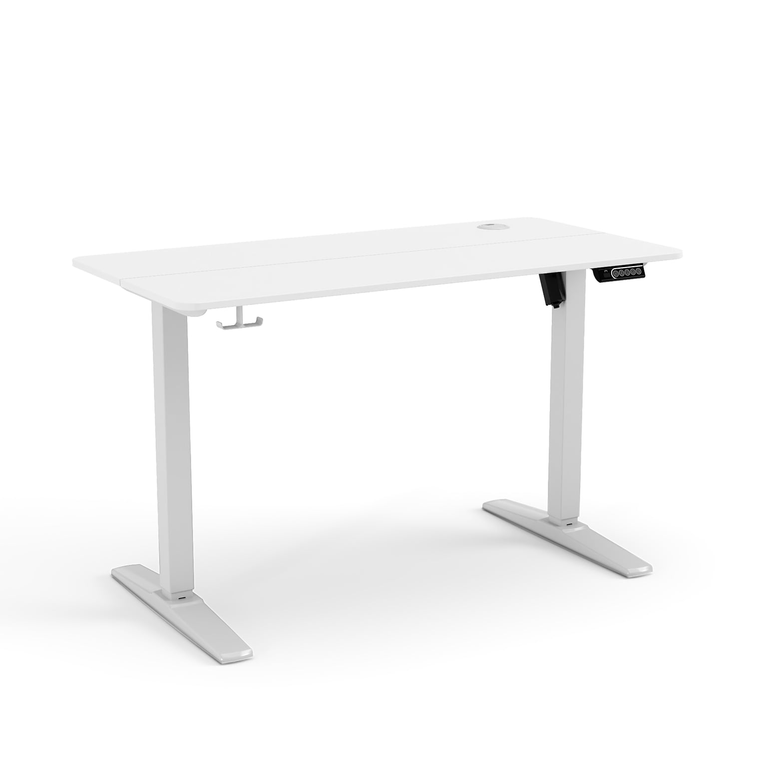 Staples 48W Electric Rectangular Adjustable Standing Desk, White (ST63148)