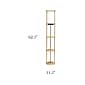 Simple Designs 62.5" Matte Tan Floor Lamp with Cylindrical Shade (LF2010-TAN)