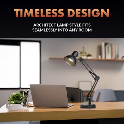 Newhouse Lighting Wright LED Desk Lamp, 24", Black (NHDK-WR-BK)