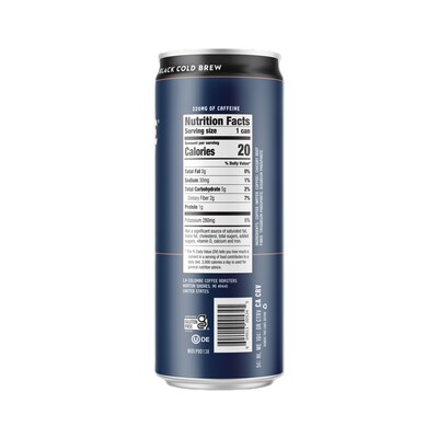 La Colombe Caffeinated Cold Brew Coffee, Black, Medium Roast, 11 oz., 12/Carton (PPPURC1205)