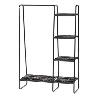 Iris 8.88 x 6.75 Garment Rack, Black Metal (596277)