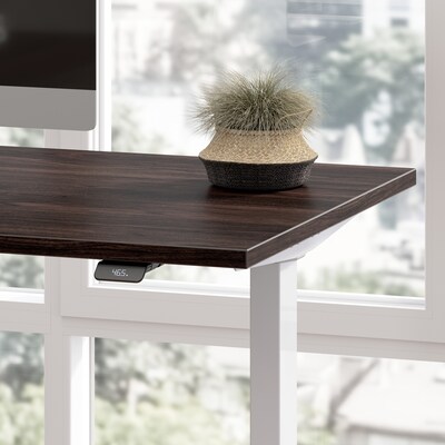 Bush Business Furniture Move 40 Series 72"W Electric Height Adjustable Standing Desk, Black Walnut/Cool Gray (M4S7230BWSK)