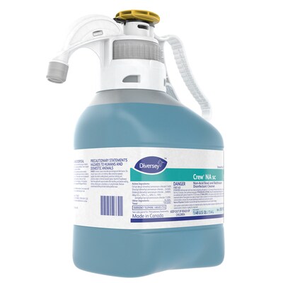 Diversey Crew NA SC Disinfecting Non-Acid Bowl & Bathroom Cleaner, Floral, 47.3 oz. (5019237)