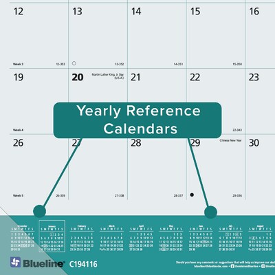 2026 Blueline Pets Collection 22" x 17" Monthly Desk Pad Calendar (REDC194116)