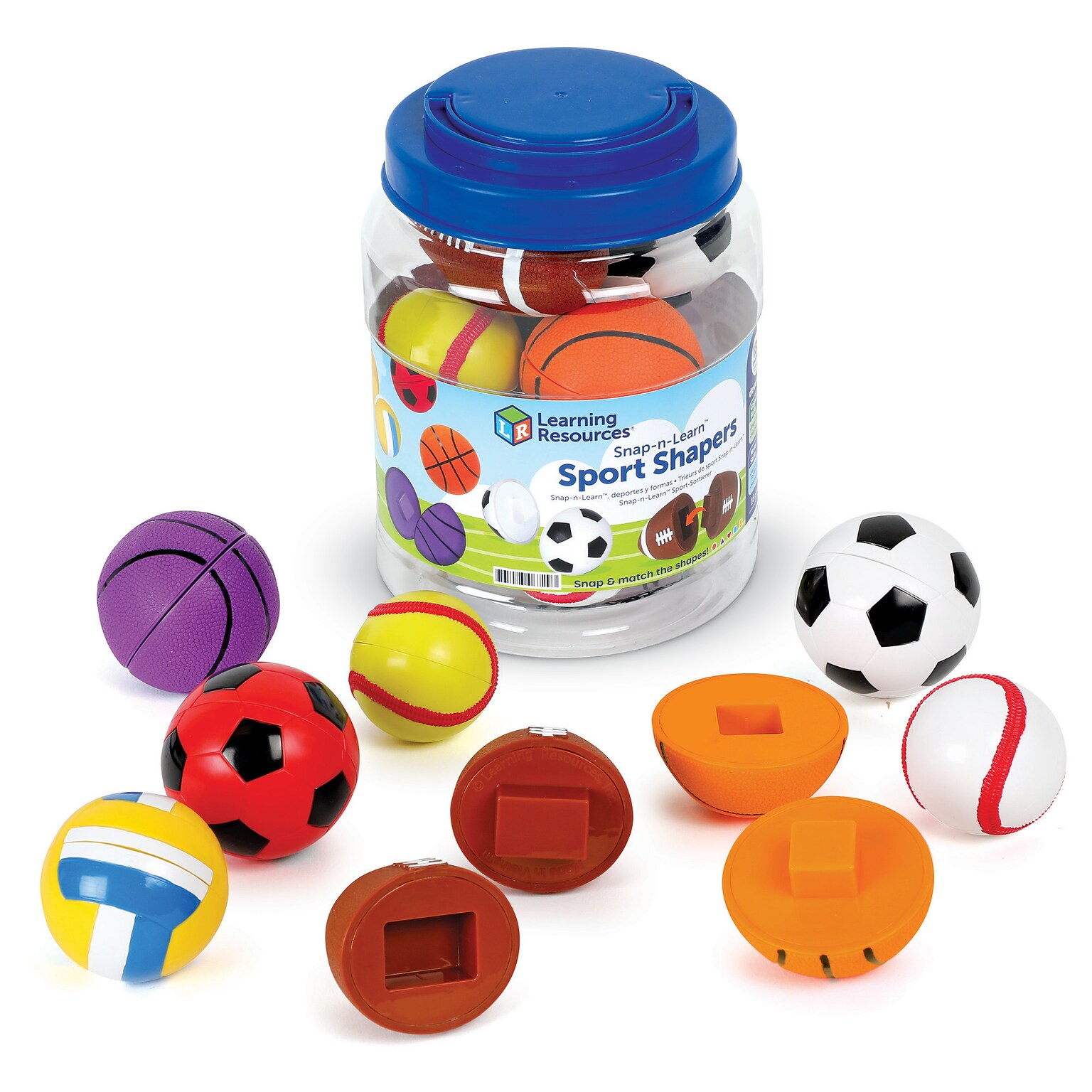 Learning Resources Snap-n-Learn Sports Shapers, Assorted Colors (LER6729)