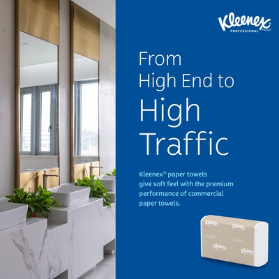 Kleenex Recycled Multifold Paper Towels, 1-ply, 150 Sheets/Pack, 8 Packs/Carton (02046)