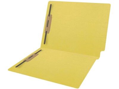 Medical Arts Press Reinforced End Tab File Folder, Straight Cut, Letter-Size, Yellow, 50/Box (S-01602-YLW)