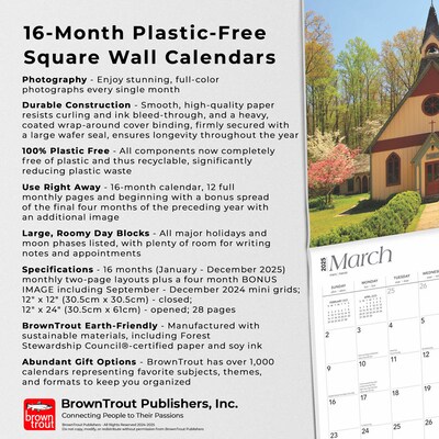 2025 BrownTrout Volunteer State Tennessee Places 12" x 12" Monthly Wall Calendar (9781975483067)