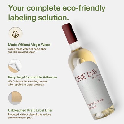 Avery Hemp Arched Laser/Inkjet Multipurpose Labels, 4-3/4" x 3-1/2", Off-White (320/Box)