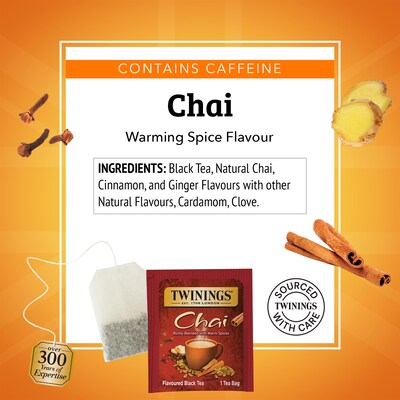 Twinings Chai Tea Bags, 25/Box (TNA51730)