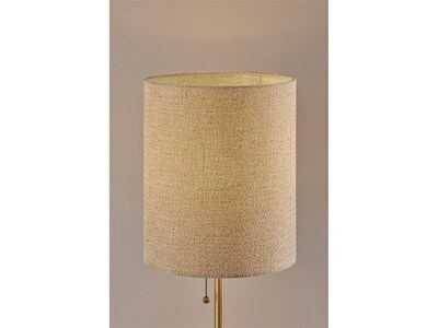 Adesso Tucker Incandescent Table Lamp, Antique Brass/Beige (1631-21)