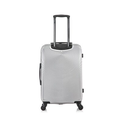 DUKAP Inception 25.98" Hardside Suitcase, 4-Wheeled Spinner, TSA Checkpoint Friendly, Silver (DKINC00M-SIL)