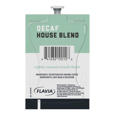 Alterra House Blend Decaf Coffee Flavia Pods, Light Roast, 100/Carton (MDRA187)