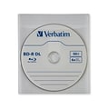 Verbatim Sleeves for CD/DVD/Blu-Ray, White, 50/Pack (71125)