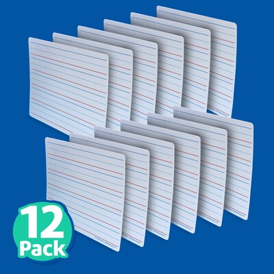 Flipside Double Sided Dry-Erase Mobile Whiteboard, 9" x 12", 12/Pack(FLP20034)