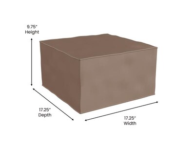 Flash Furniture Bright Beginnings Vinyl Modular Classroom 1-Seater Ottoman, Brown (MK-KE15679-GG)