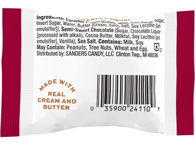 Sanders Small Batch Wonders Snack-Size Sea Salt Dark Chocolate Caramels, 24 oz., 48 Pieces/Box (27162)