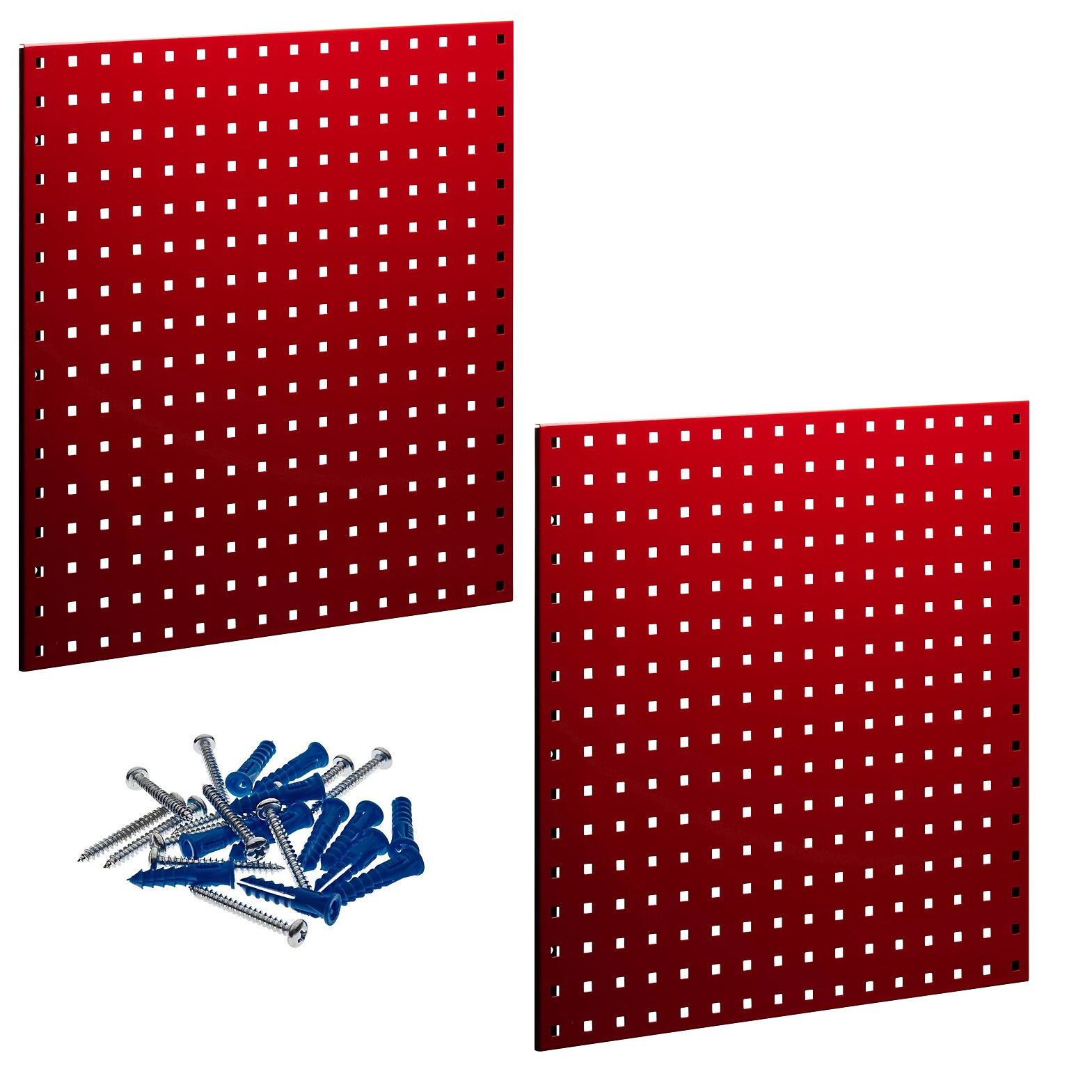 Triton Products LocBoard 24 x 24 x 9/16 Steel Square Hole Pegboards, 2/Set (LB1-R)