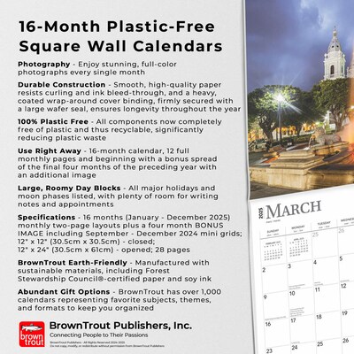 2025 BrownTrout Puerto Rico 12" x 12" Monthly Wall Calendar (9781975475581)