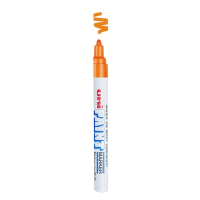 Uni Paint Medium Bullet Tip Marker, Orange, 12/Pack (63607DZ)