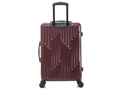 InUSA Drip 24" Hardside Suitcase, 4-Wheeled Spinner, TSA Checkpoint Friendly, Wine (IUDRI00M-WIN)