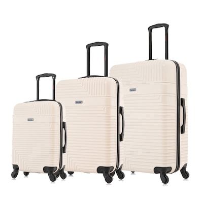 InUSA Resilience 3-Piece Hardside Spinner Luggage Set, TSA Checkpoint Friendly, Sand (IURESSML-SAN)
